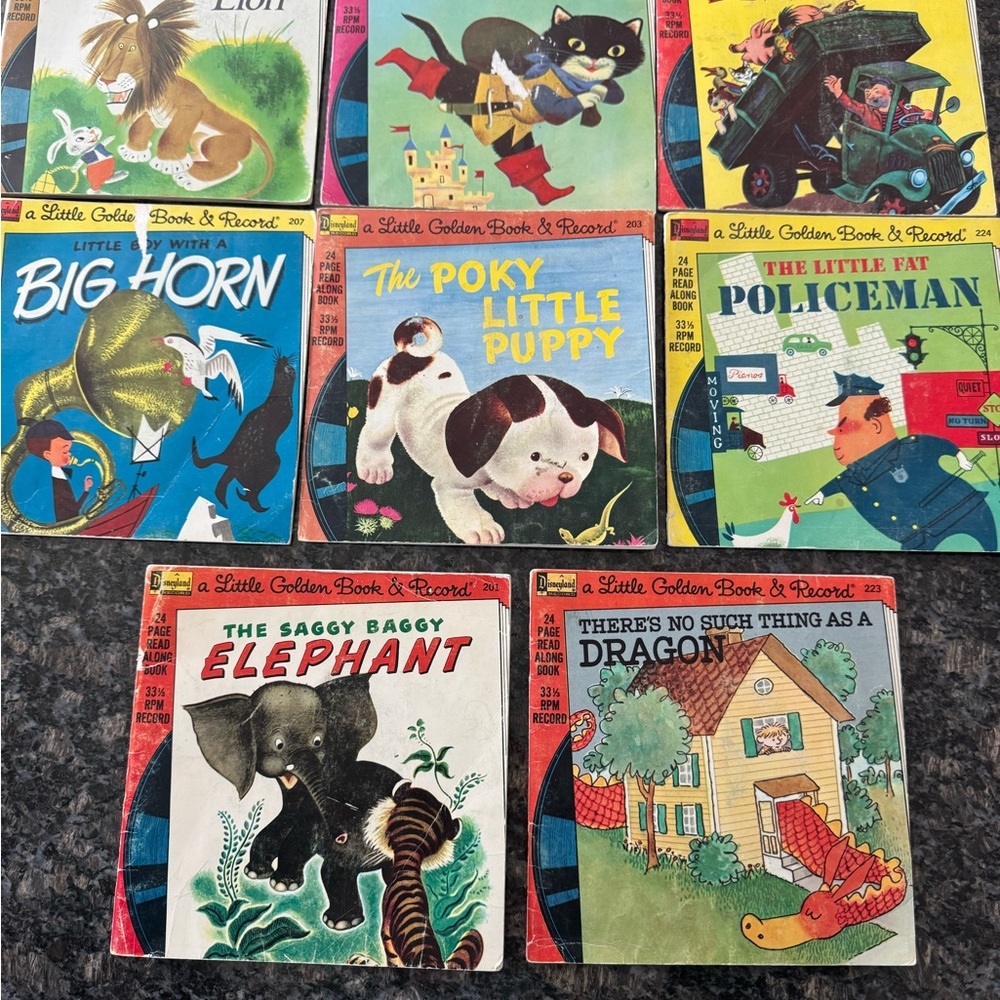 Disneyland A Little Golden Book‎ Vinyl Collection. Vintage. Set Of 8 Kids Books